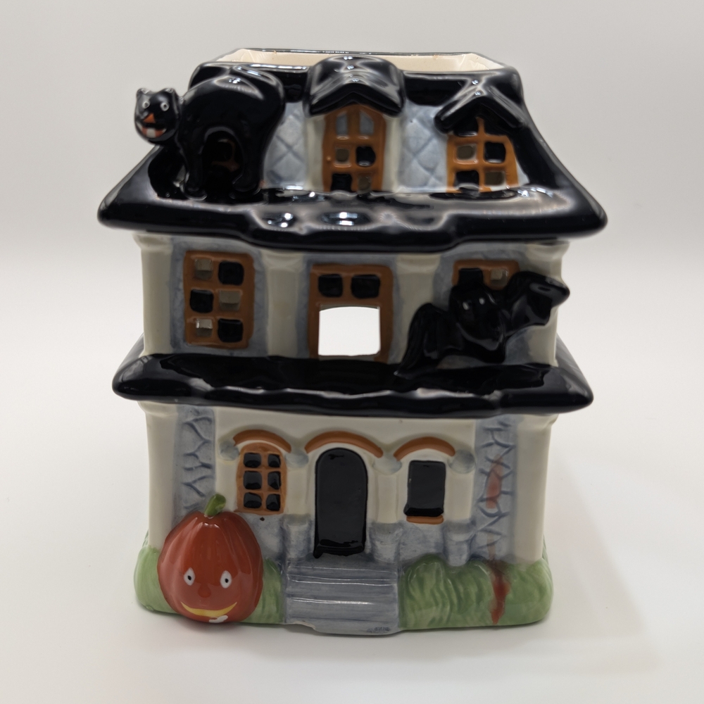 Halloween Ceramic Wax Warmer Votive Halloween Haunted House Black Cat Pumpkin